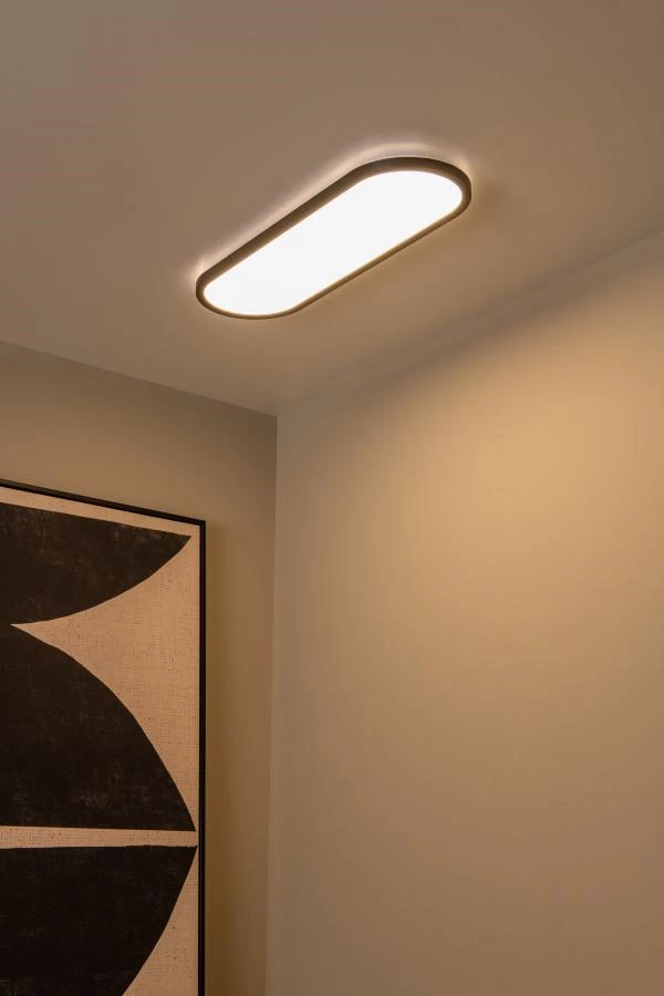Lucide ELLY - Deckenleuchte - LED Dim. - CCT - 1x24W 2700K/4000K - Opal | Essential - Atmosphäre 2